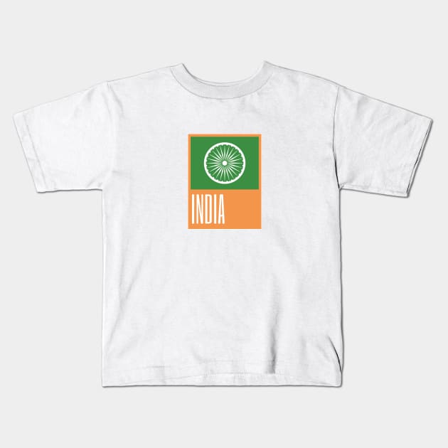 India Country Symbols Kids T-Shirt by kindacoolbutnotreally